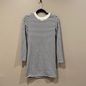 Black and White Striped Women's Top